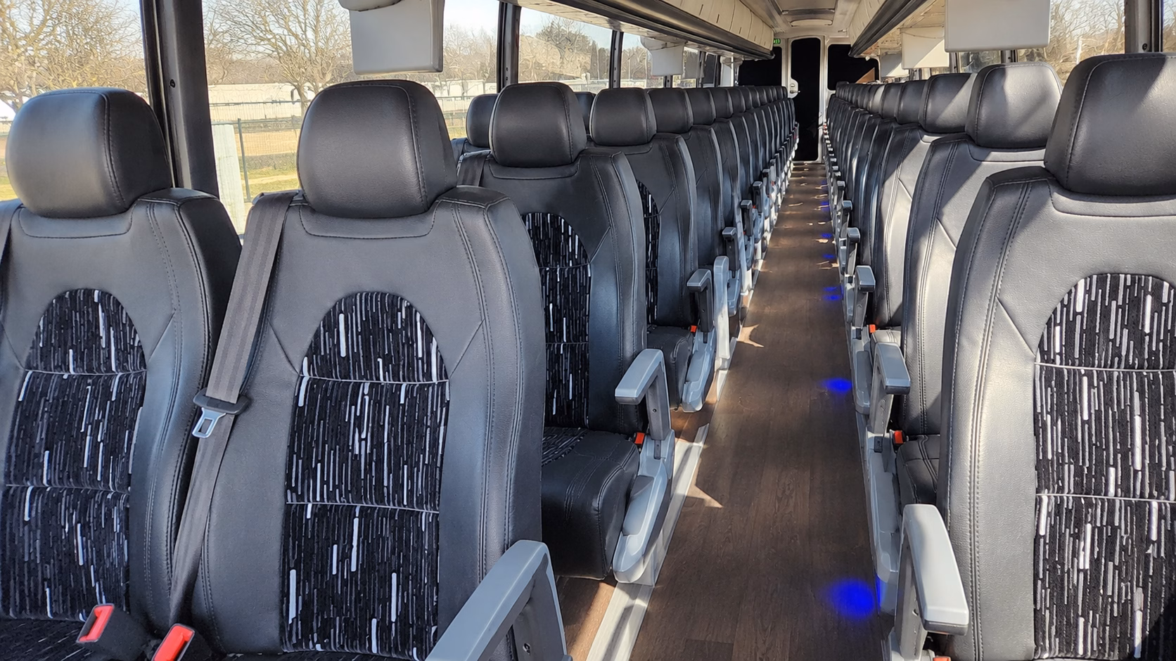 cincinnati charter bus interior